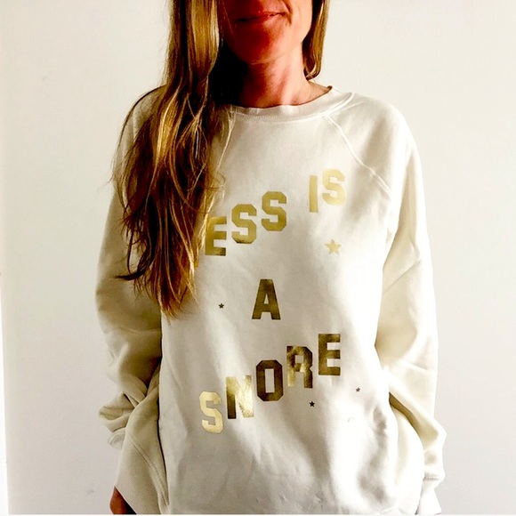 New Wildfox Less Is A Snore Butter Sweater - Picture 4 of 8